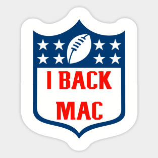 I Back Mac support QB1 Sticker